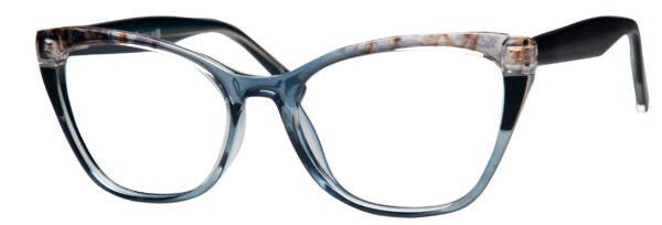 Enhance Eyeglasses   4512   53-18-142   Blue or Crystal/Black