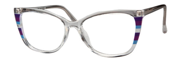 Enhance Eyeglasses 4529   56-17-145  Black, Crystal or Purple