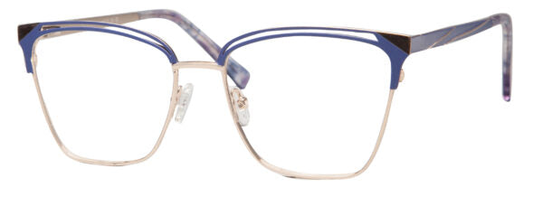 LUMAX Eyeglasses  LU1122  53-17-140   Blue/Gold or Brown/Gold