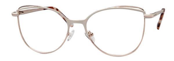 LUMAX Eyeglasses  LU1123  55-17-140  Ivory/Gold or Purple/Gold