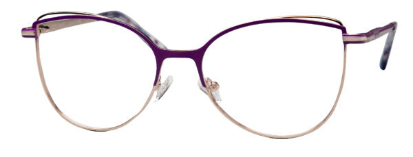 LUMAX Eyeglasses  LU1123  55-17-140  Ivory/Gold or Purple/Gold