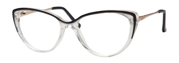 LUMAX Eyeglasses  LU1125  52-17-145   Burgundy/Crystal or Black/Crystal