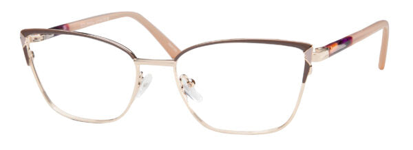 LUMAX Eyeglasses  LU1159   55-17-143   Grey/Gold or Brown/Gold