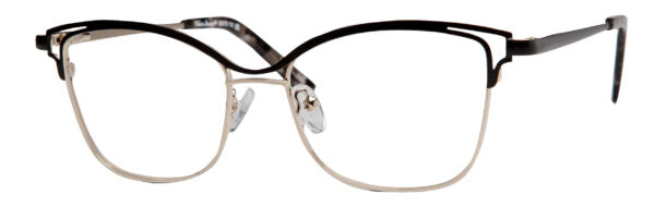 Valerie Spencer Eyeglasses 9373  51-16-140   Burgundy/Gold or Black/Gold
