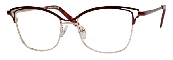 Valerie Spencer Eyeglasses 9373  51-16-140   Burgundy/Gold or Black/Gold