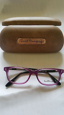 Ernest Hemingway Eyeglasses H4617 PURPLE W/BLK 3 sizes - EYE-DOC Shop USA