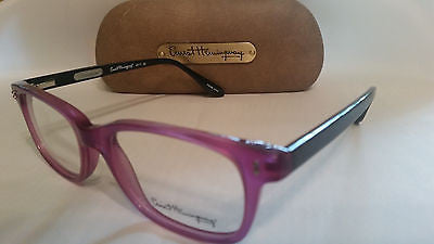 Ernest Hemingway Eyeglasses H4617 PURPLE W/BLK 3 sizes - EYE-DOC Shop USA