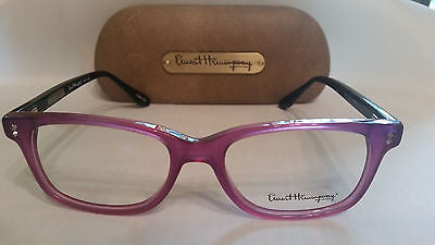 Ernest Hemingway Eyeglasses H4617 PURPLE W/BLK 3 sizes - EYE-DOC Shop USA