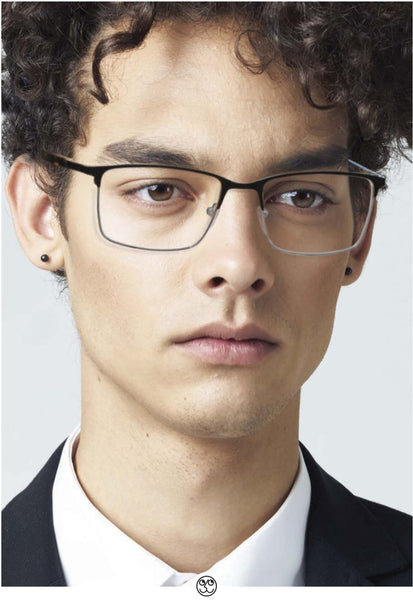 Esquire Eyeglasses 1608  54-18-143 Black Silver or Brown Silver