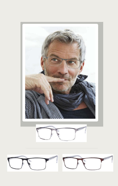 Ernest Hemingway Eyeglasses H4902  57-17-145  Silver, Black or Brown