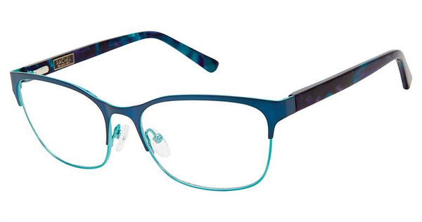 Rachel Roy Eyeglasses Dream 53-16-135  Black Gunmetal, Blue Teal, Crimson Pink